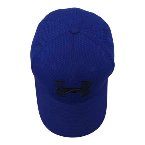 Under Armour Stretch Fit Adult M/L Cap Golf Hat Baseball Embroidered UA Blue - Picture 6 of 12